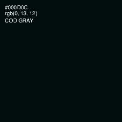 #000D0C - Cod Gray Color Image